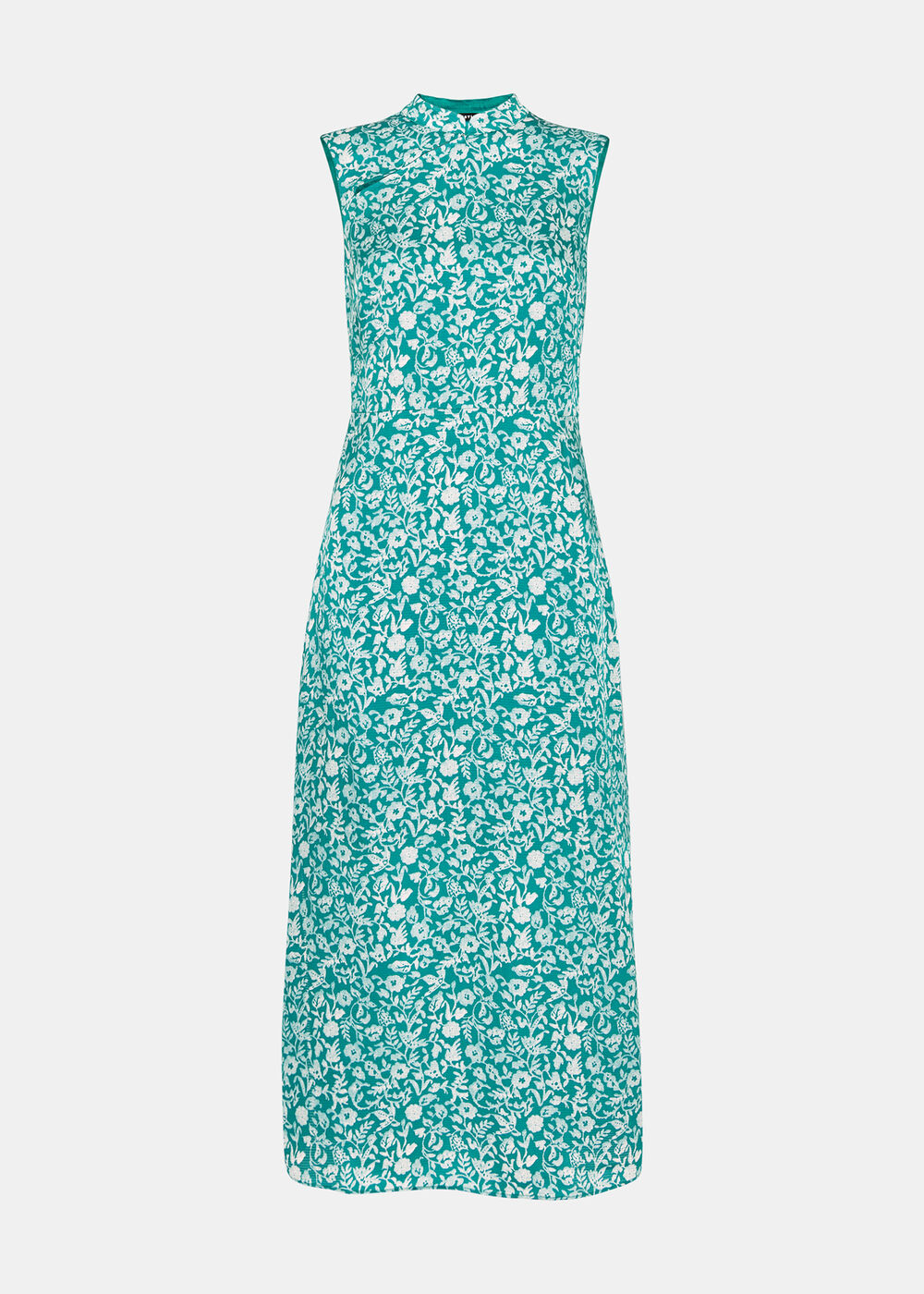 Aria Batik Floral Satin Dress