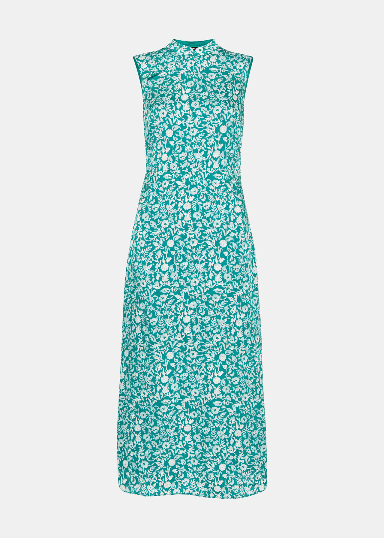 Aria Batik Floral Satin Dress
