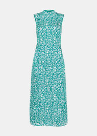 Aria Batik Floral Satin Dress