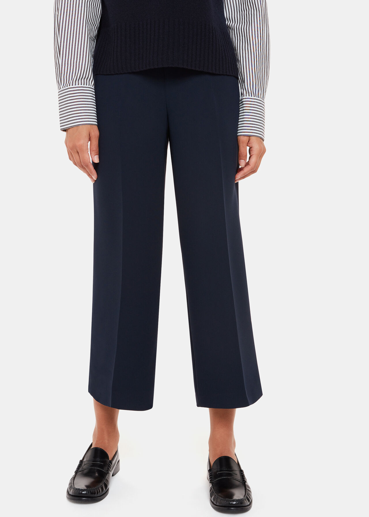 Wide Leg Cropped Trouser