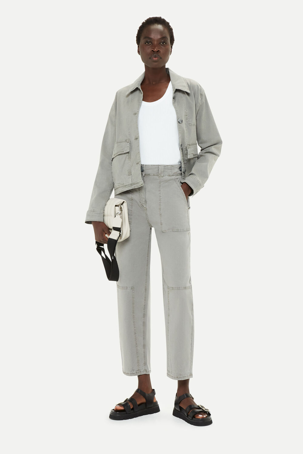 Khaki Alice Pocket Detail Trouser