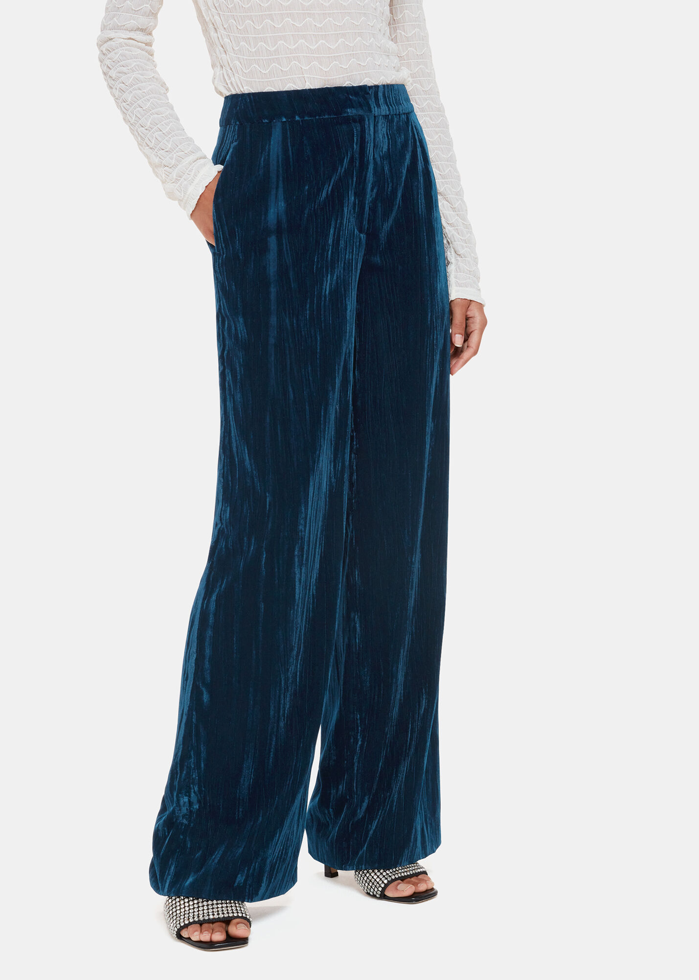 Teal discount velvet pants