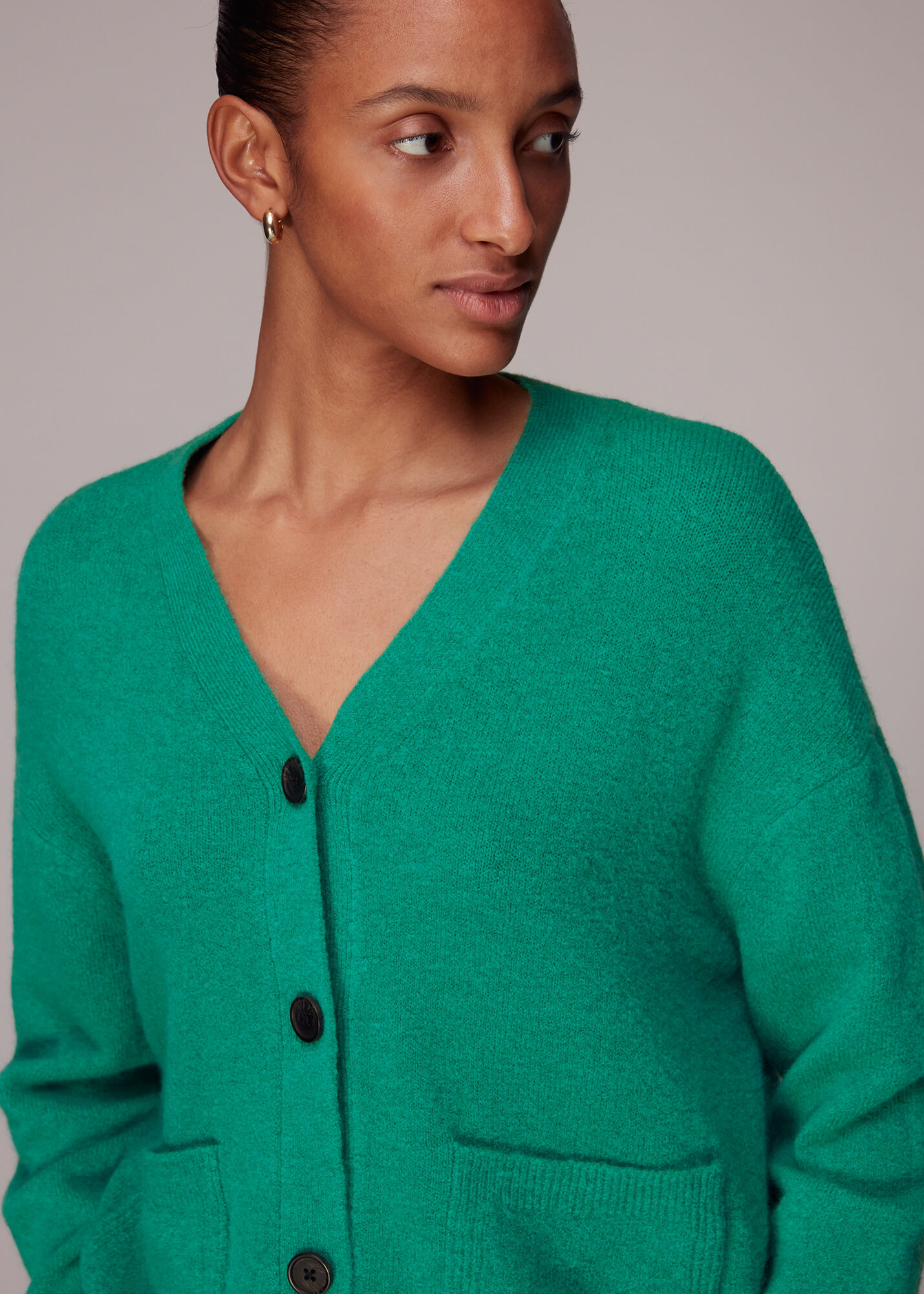 Emerald green on sale cashmere cardigan