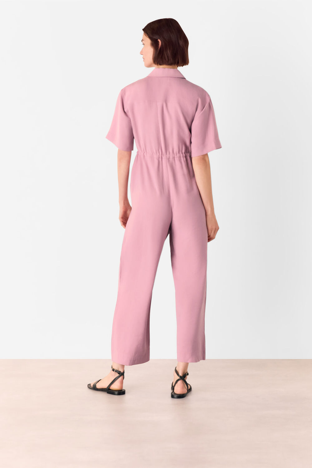 Short Sleeved Utility Jumpsuit