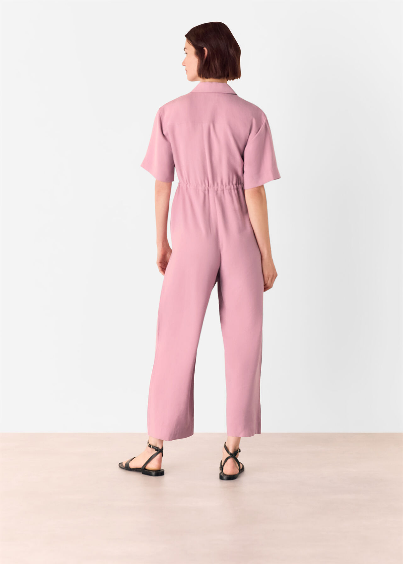 Short Sleeved Utility Jumpsuit