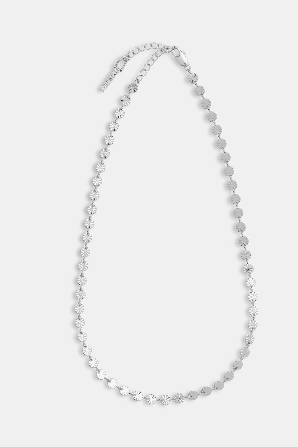 Textured Circle Chain Necklace