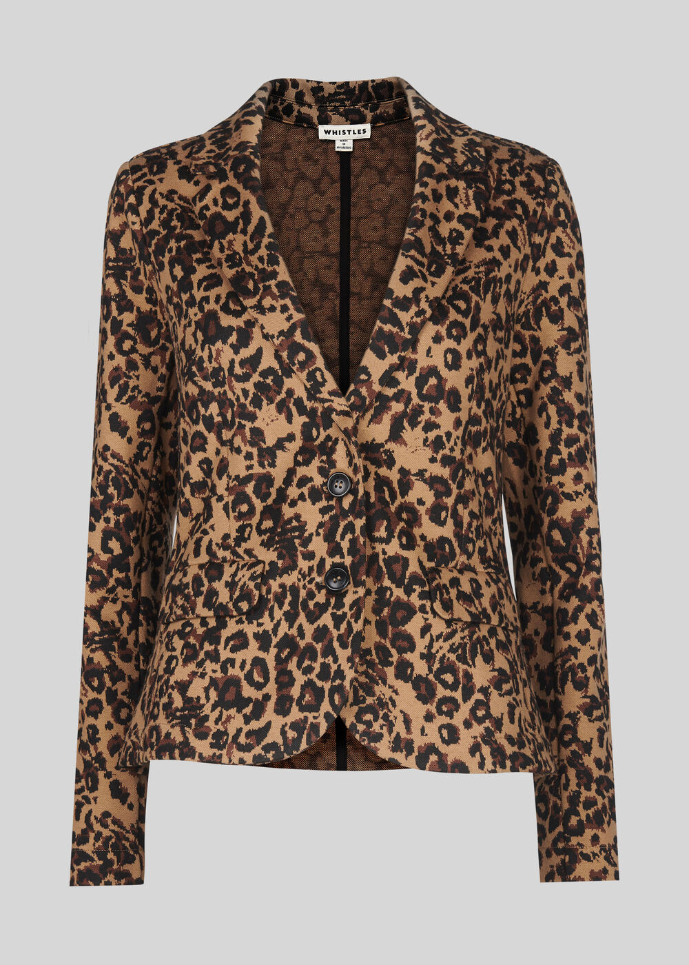 Animal Jacquard Jersey Jacket Leopard Print