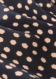Spot Shirred Cuff Blouse