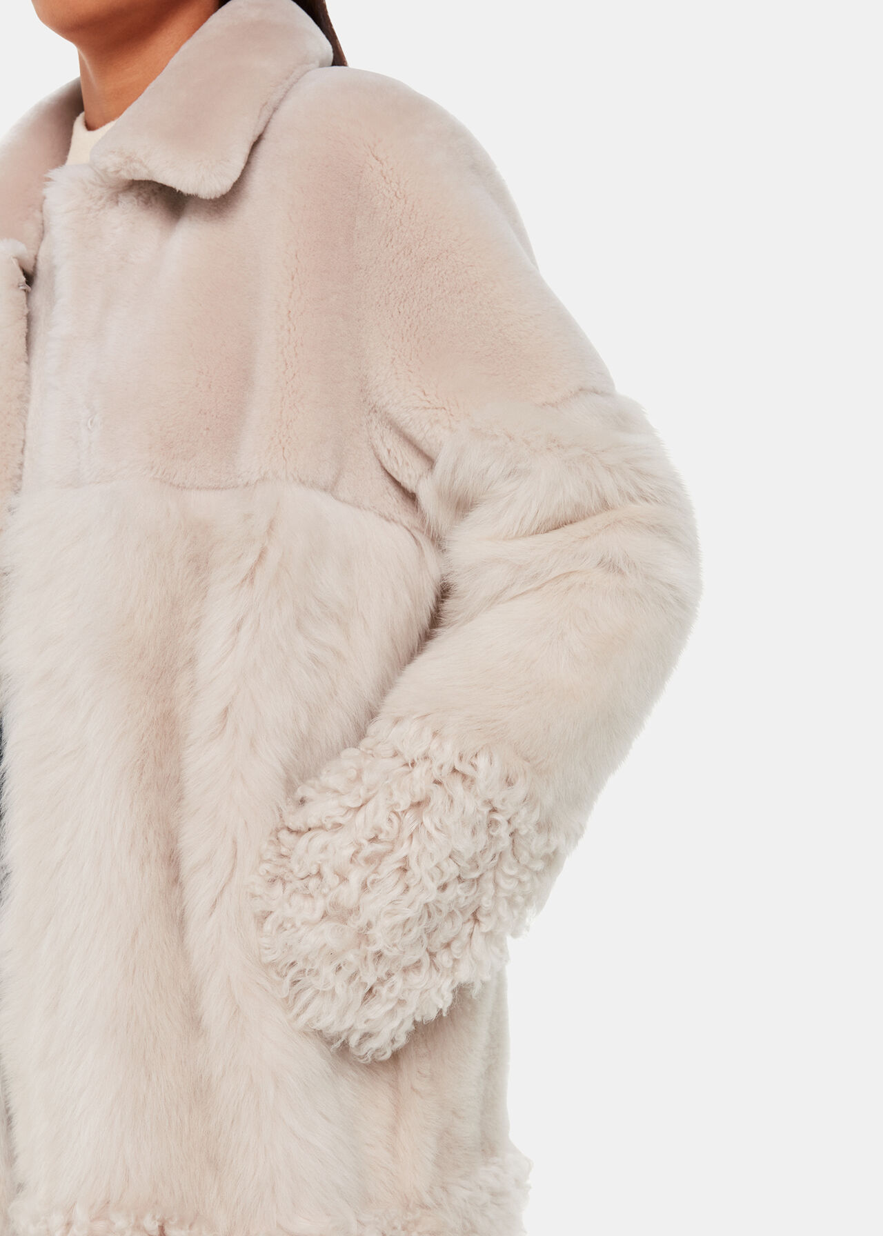 Cossma Shearling Longline Coat