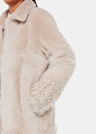 Cossma Shearling Longline Coat