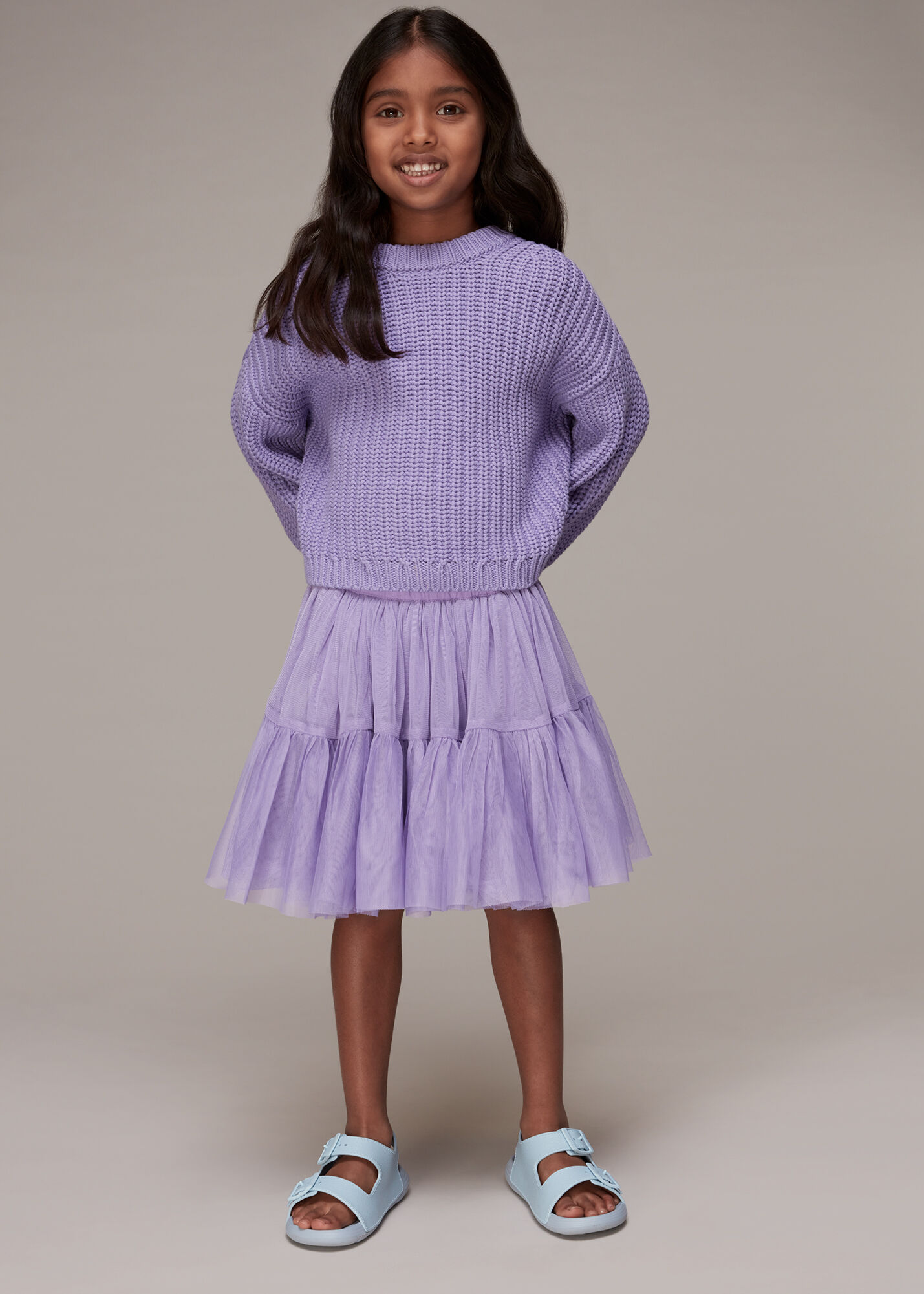 Chunky purple sweater top