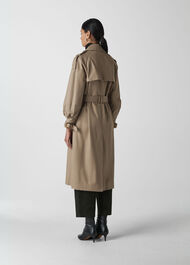 Imra Balloon Sleeve Trench Beige