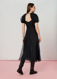 Organza Puff Sleeve Dress