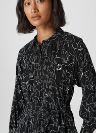 Stallion Print Shirt Dress