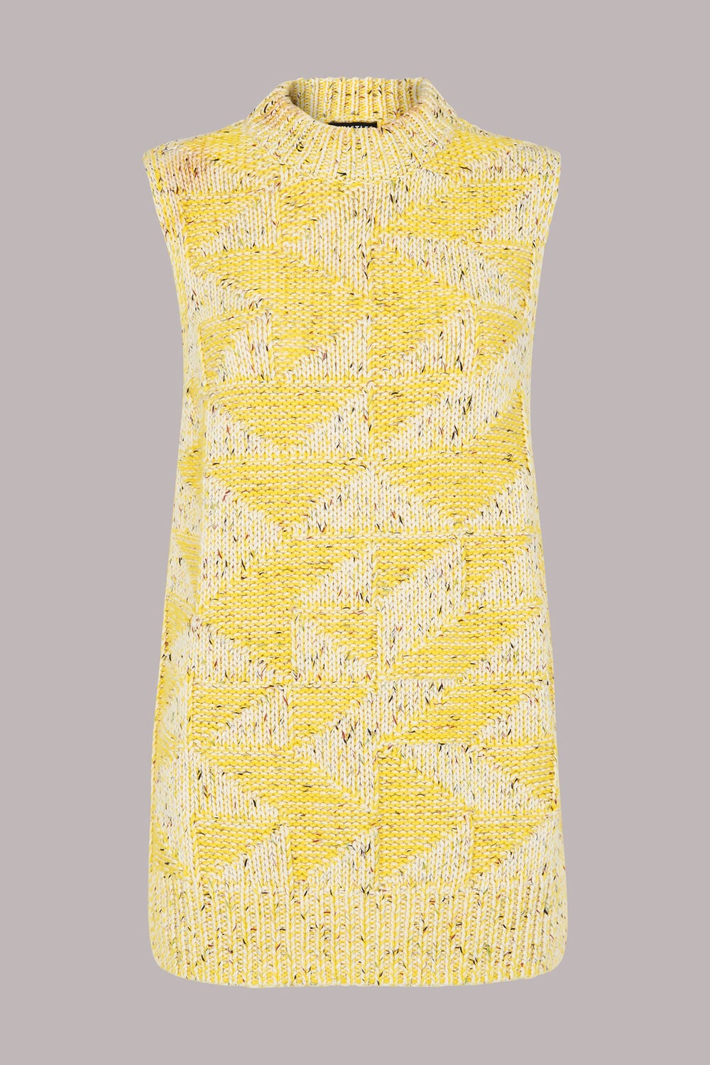 Sleeveless Intarsia Knit