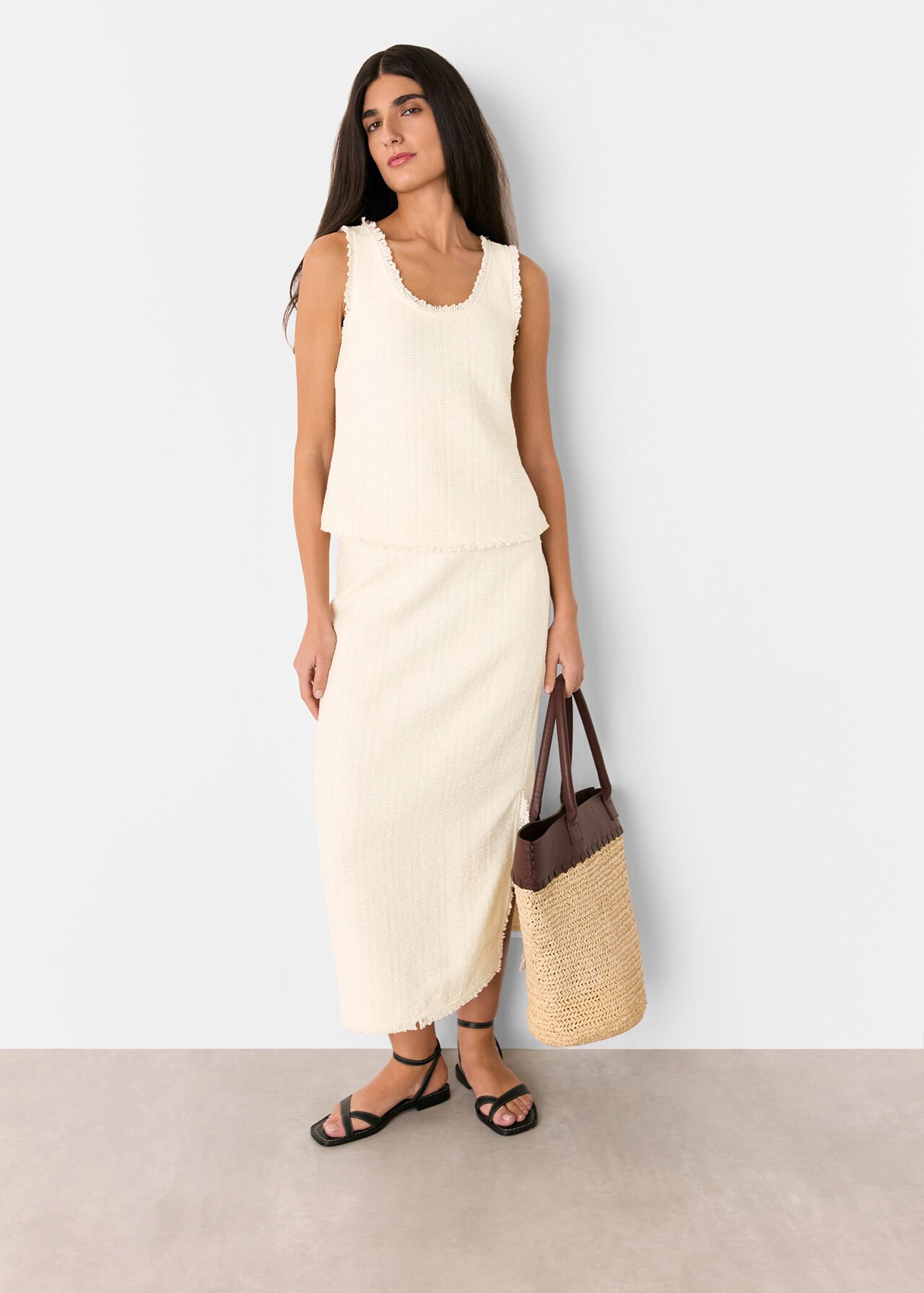 Lucie Boucle Pencil Midi Skirt