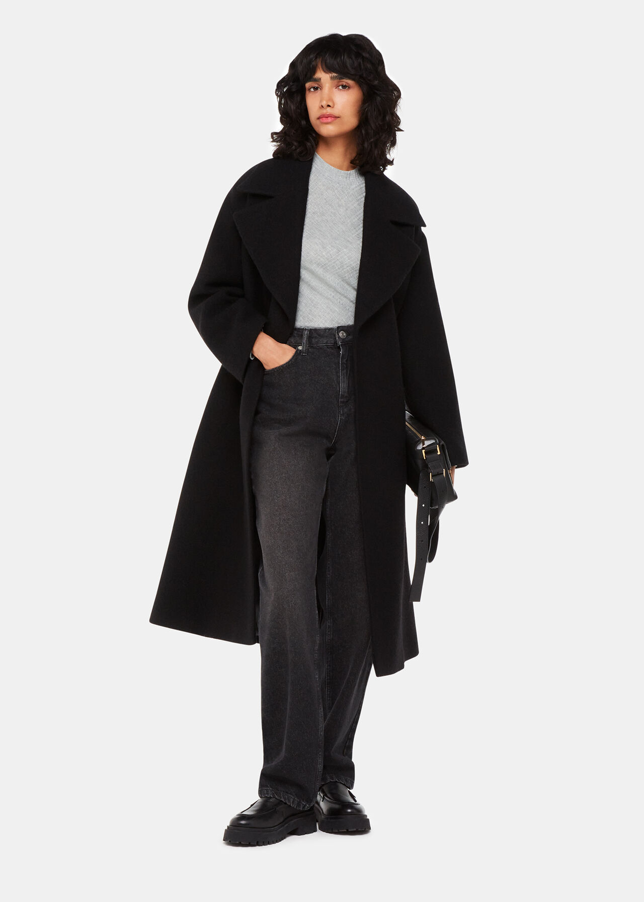 Diagonal Rib Crew Neck Top