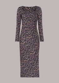 Trailing Floral Jersey Dress