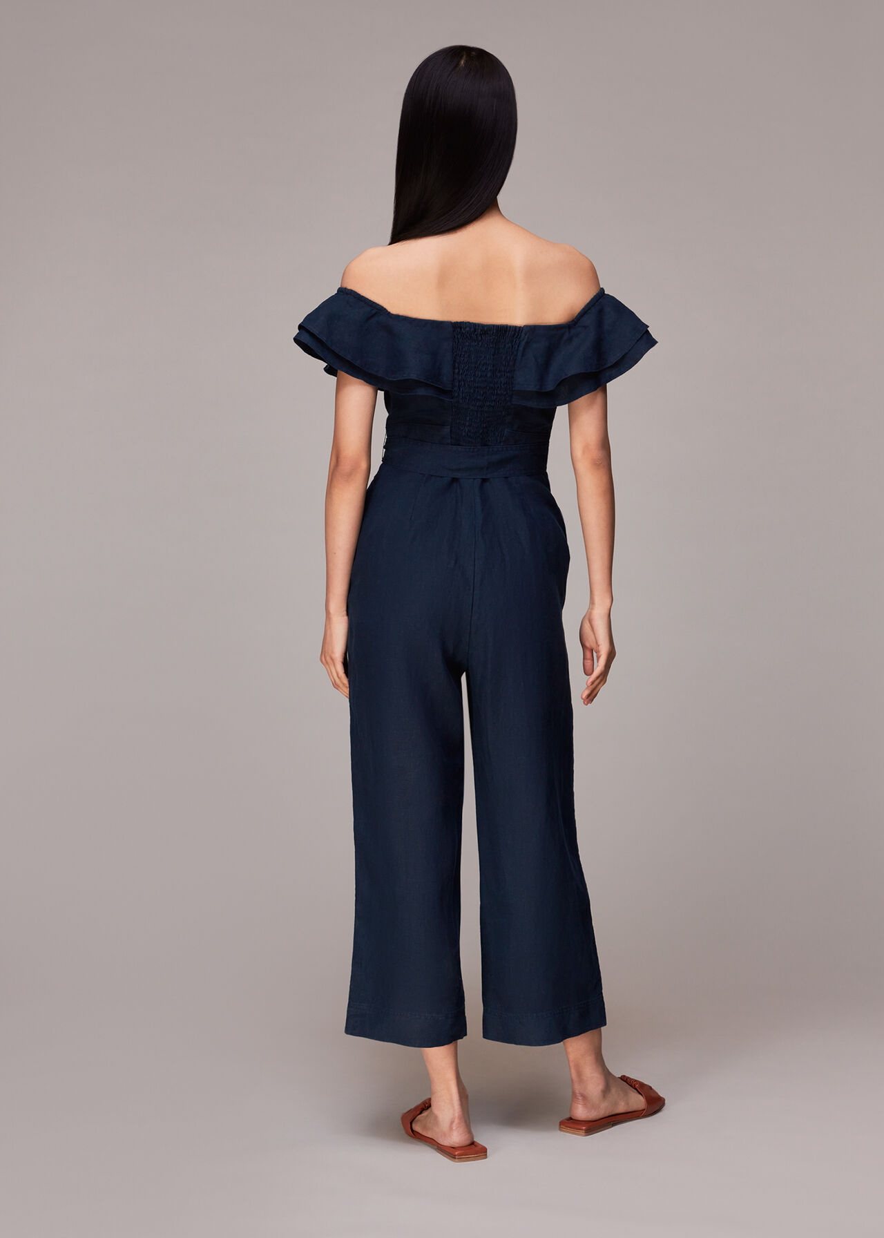 Tabi Linen Bardot Jumpsuit