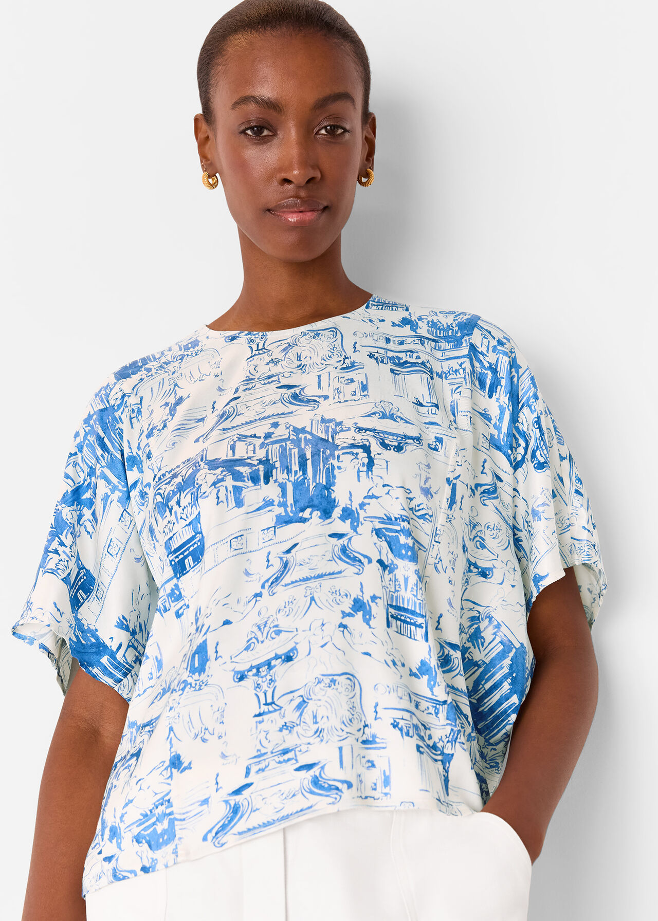 Rome Print Blouse