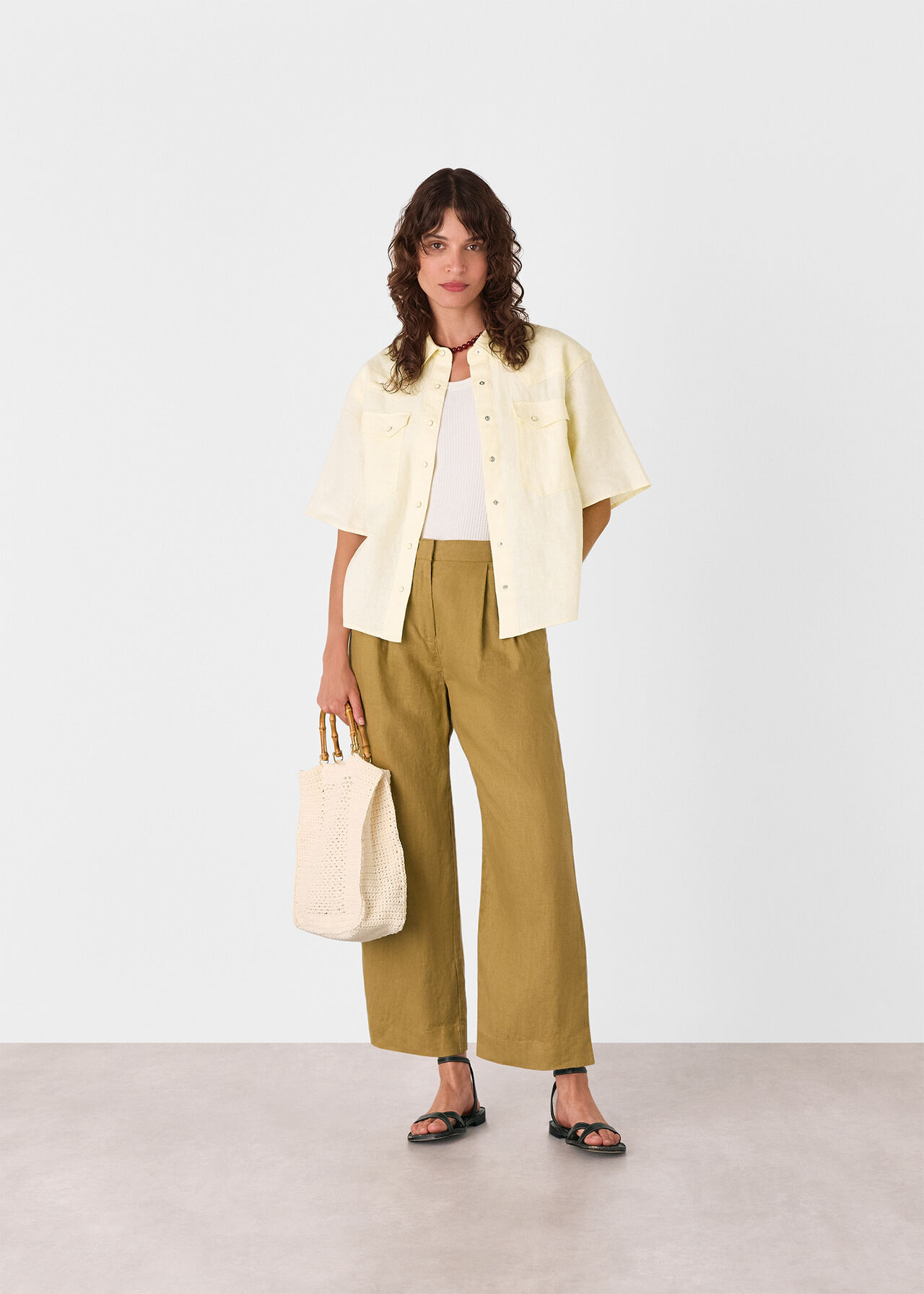 Linen Western Detail Shirt