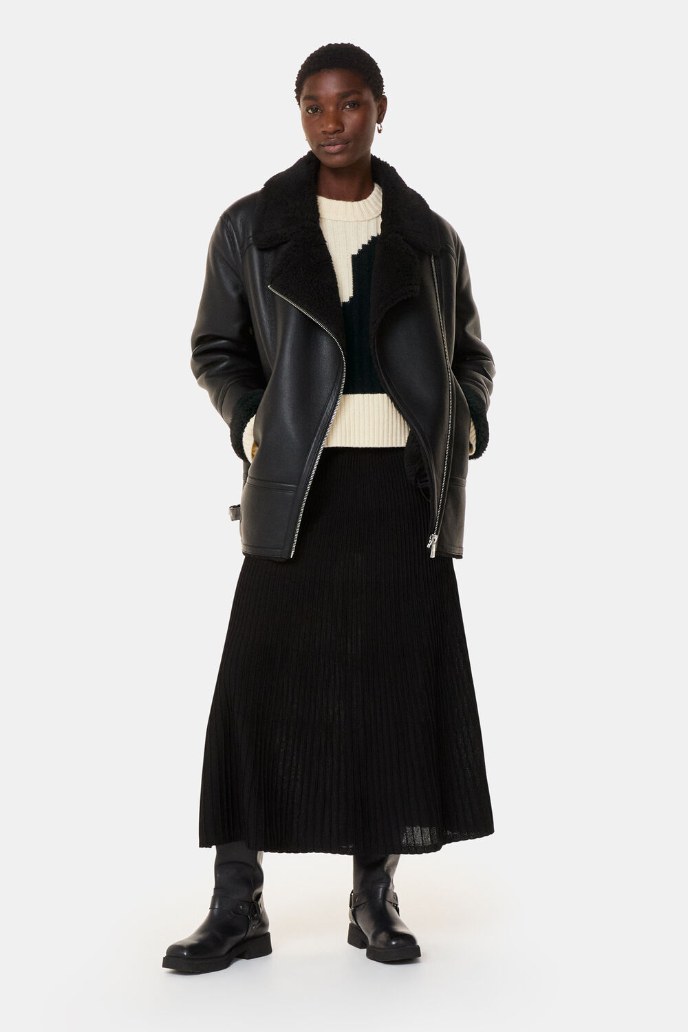 Graphic Intarsia Wool Knit
