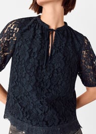Lace Tie Detail Blouse