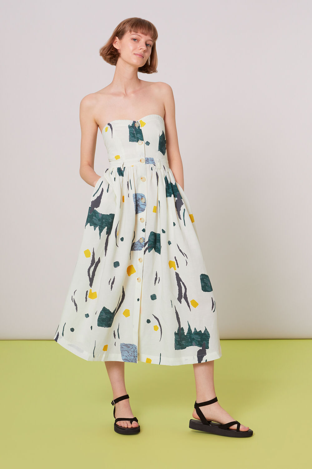 Alana Bandeau Abstract Dress