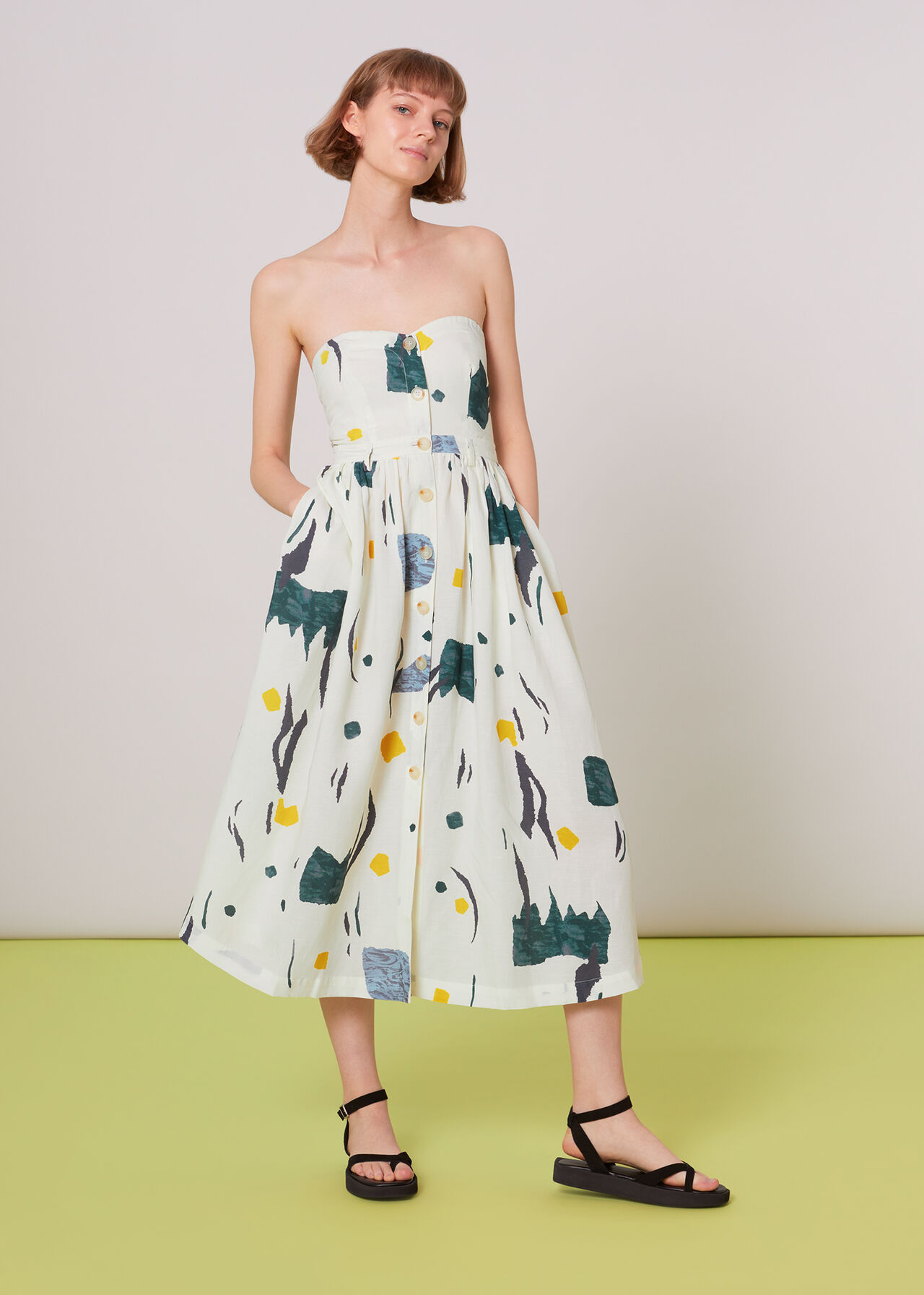 Alana Bandeau Abstract Dress