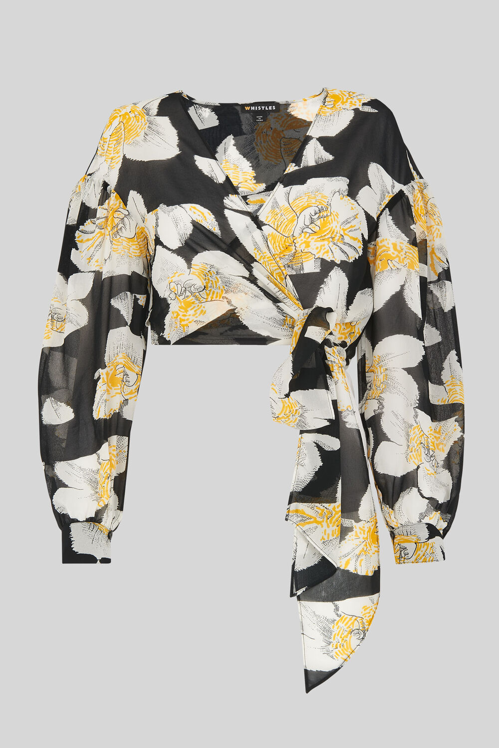Rika Floral Silk Wrap Top