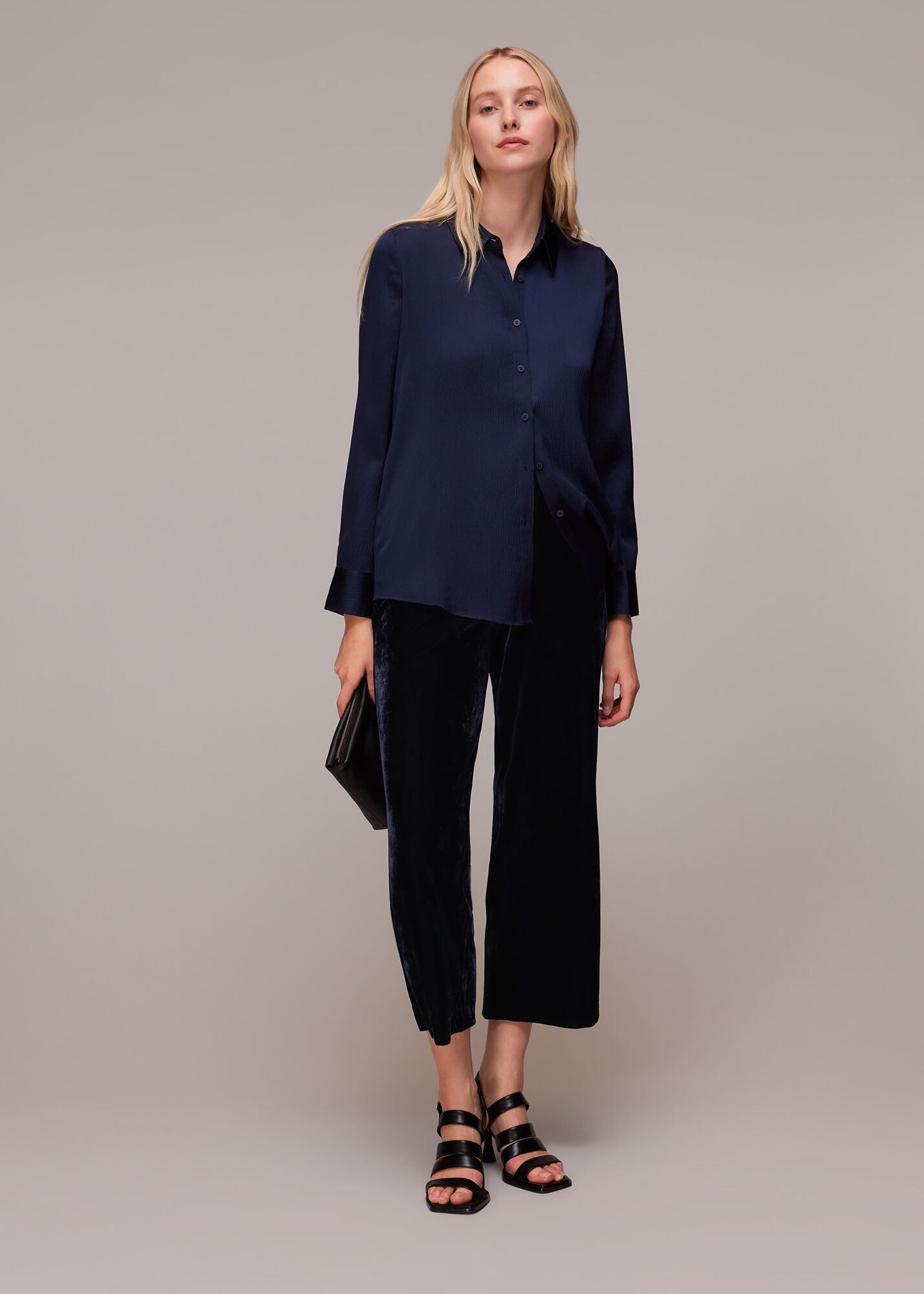 Velvet cropped new arrivals trousers