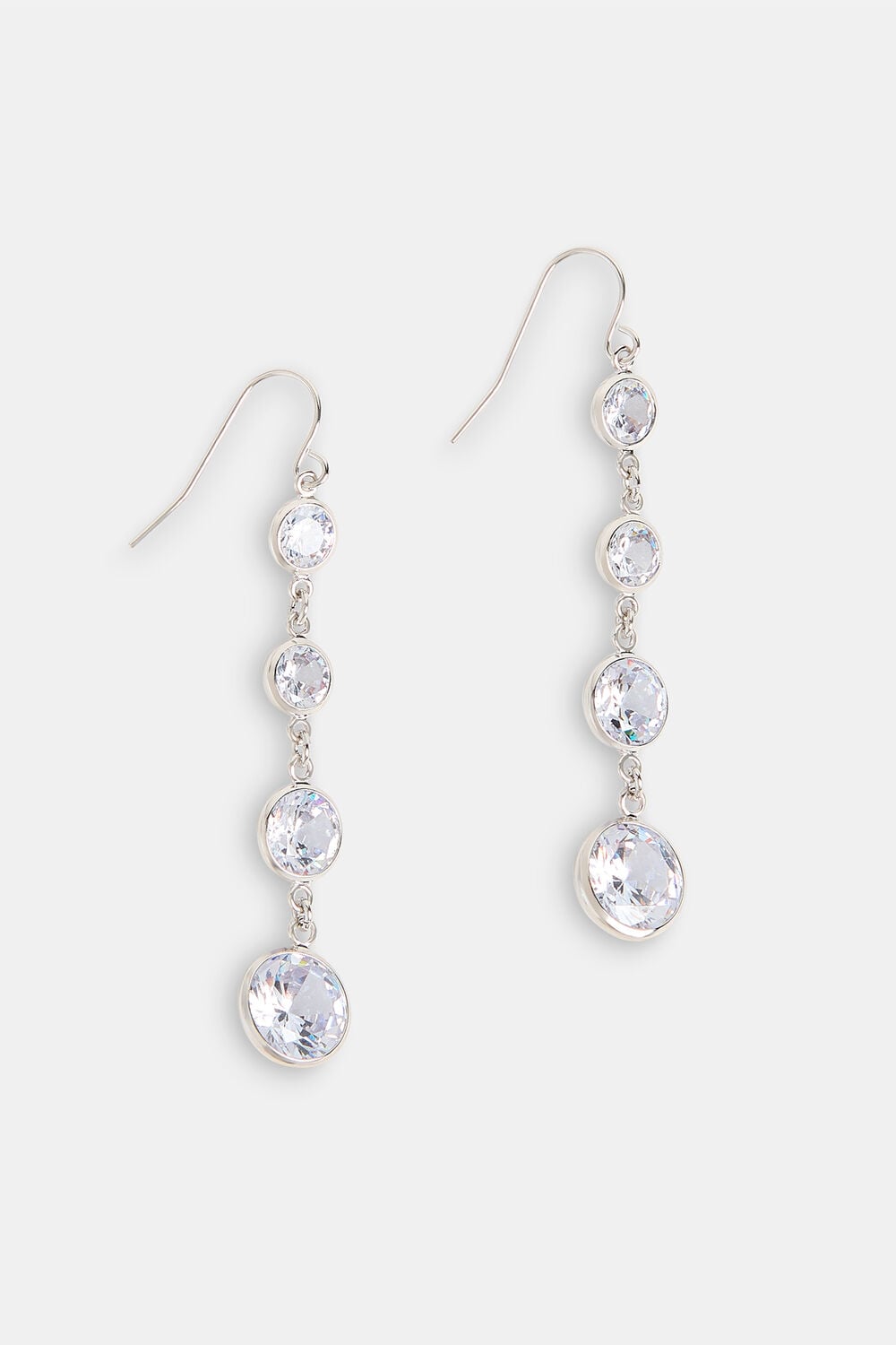 Clear Gem Drop Earring
