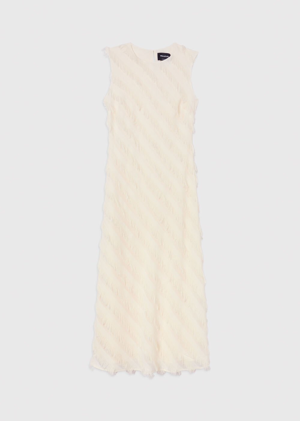 Diagonal Fringe Textured Dress