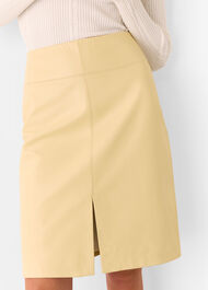 Clean Leather Pencil Skirt