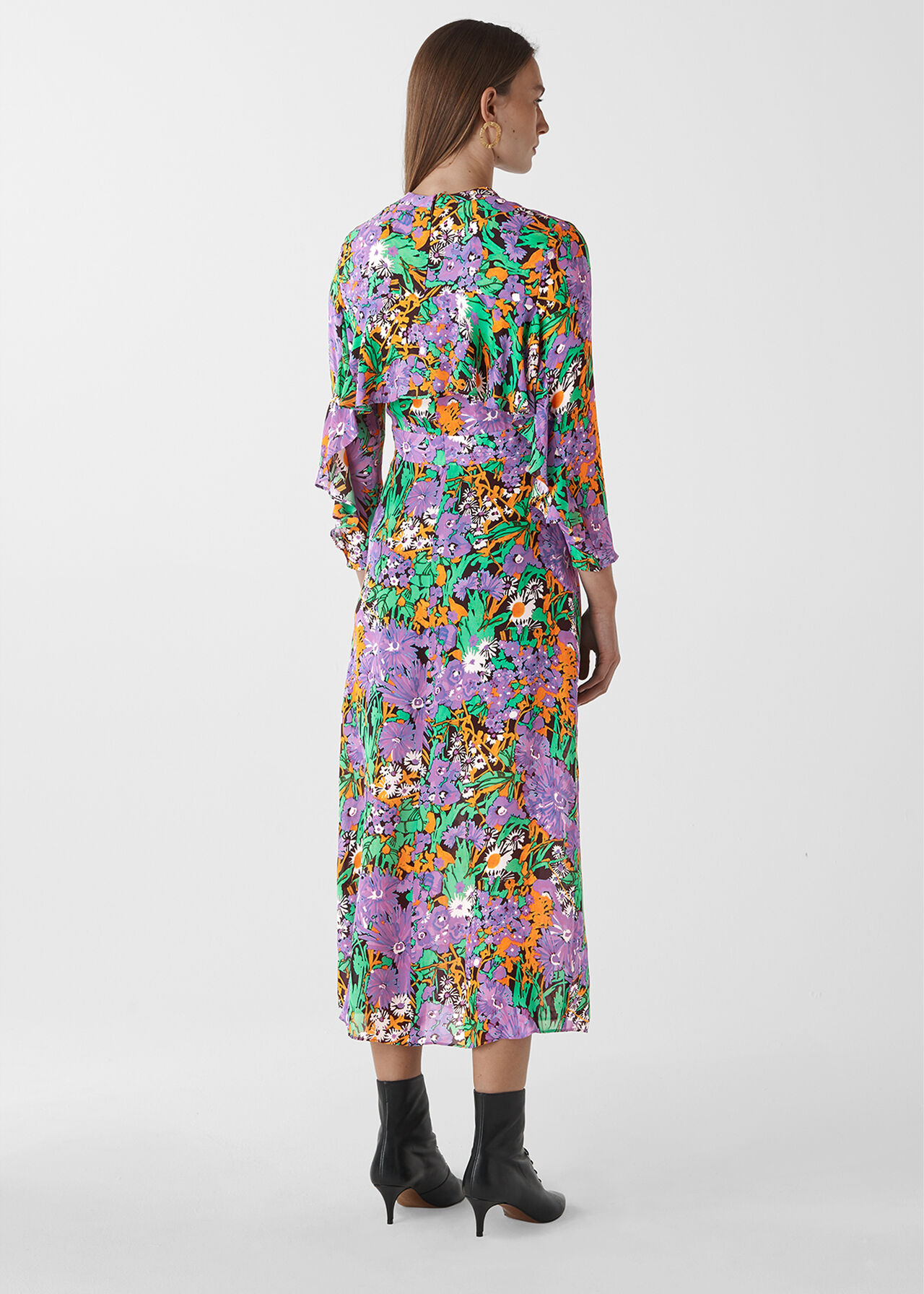 Simone Floral Print Midi Dress