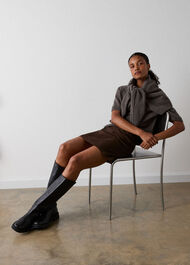 Suede A Line Skirt