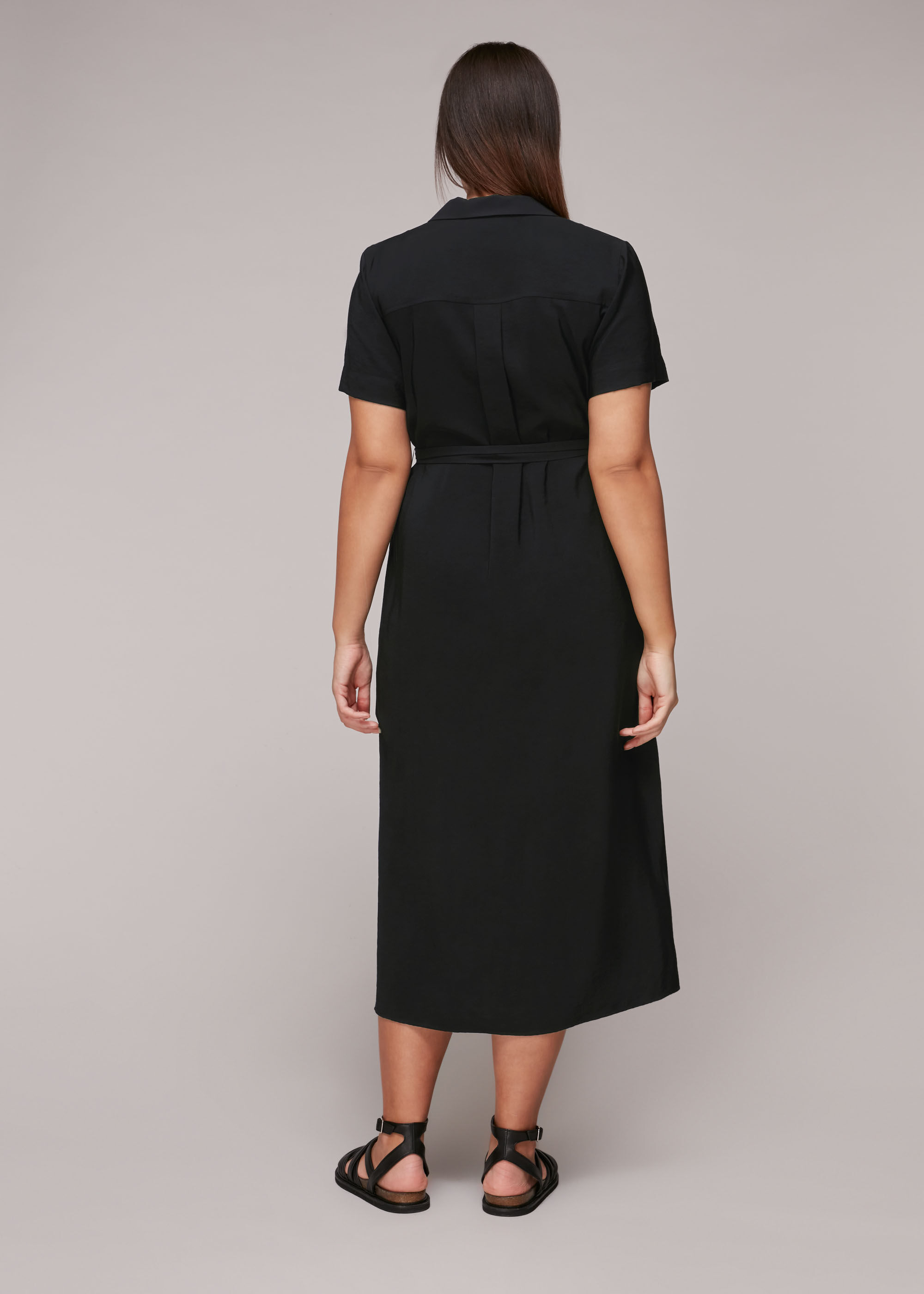 Casual black shirt dress outlet