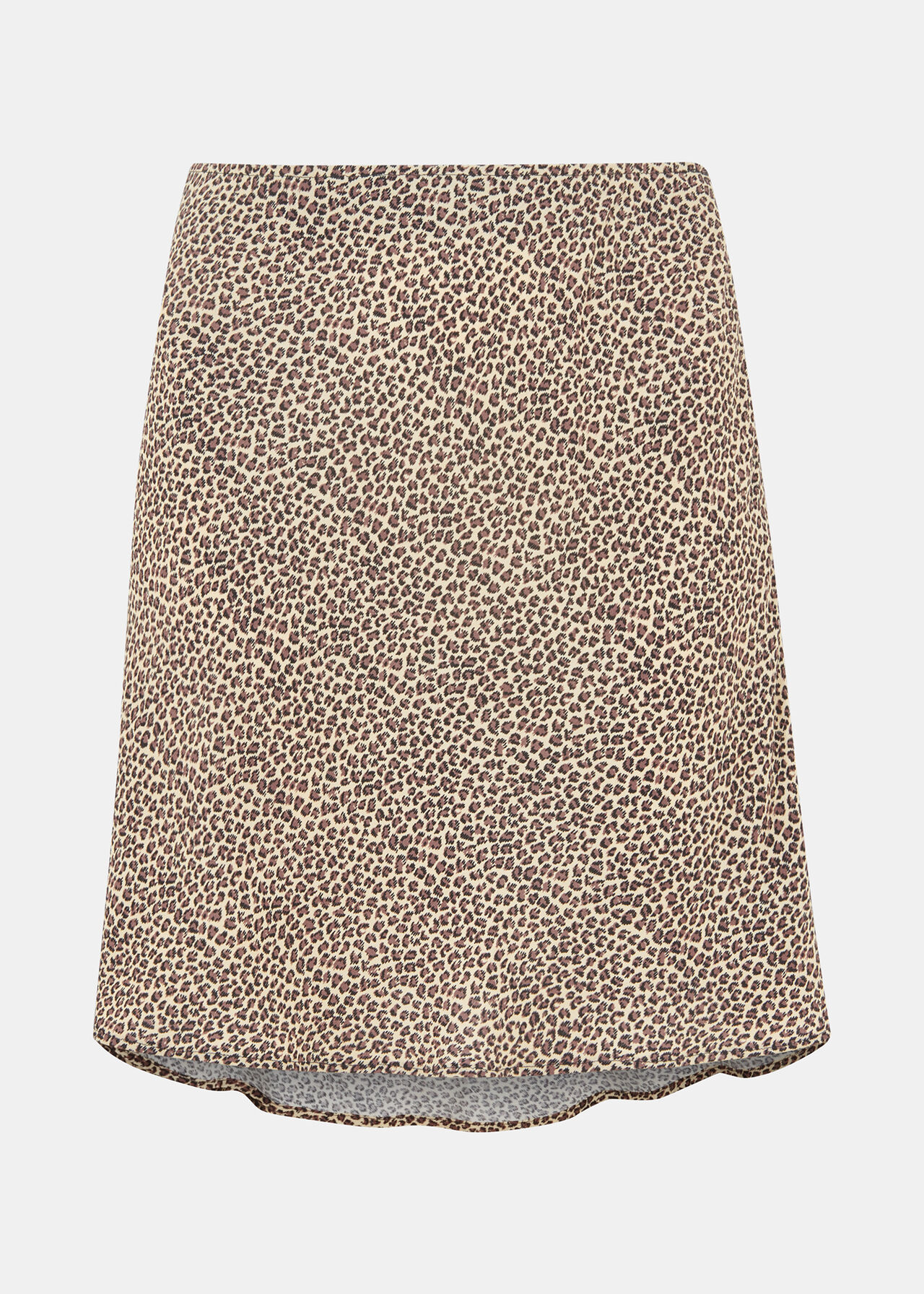 Dashed Leopard Mini Bias Skirt