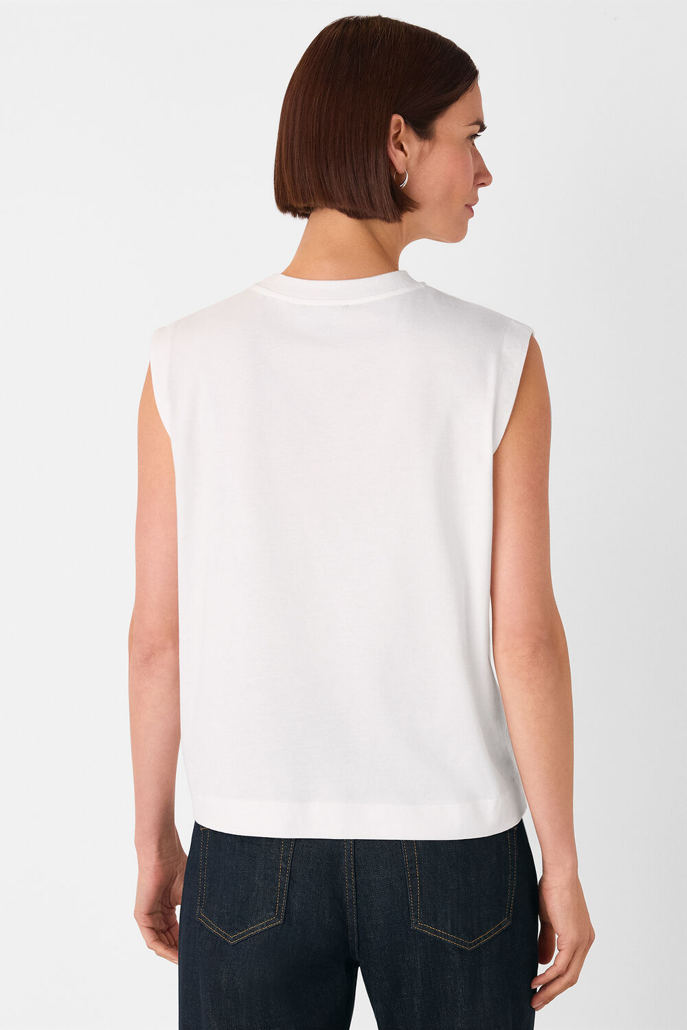 White Edie Sleeveless Vest