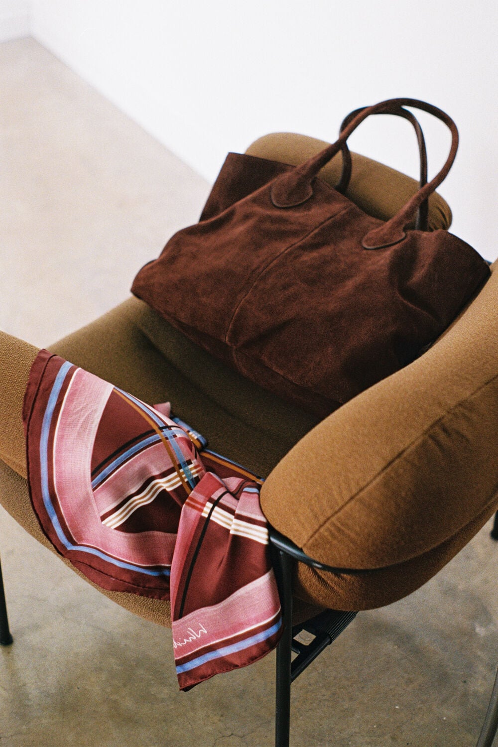 Brown Limited Square Silk Scarf