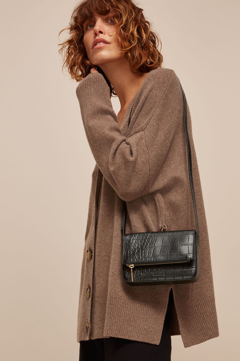 Luca Croc Foldover Bag
