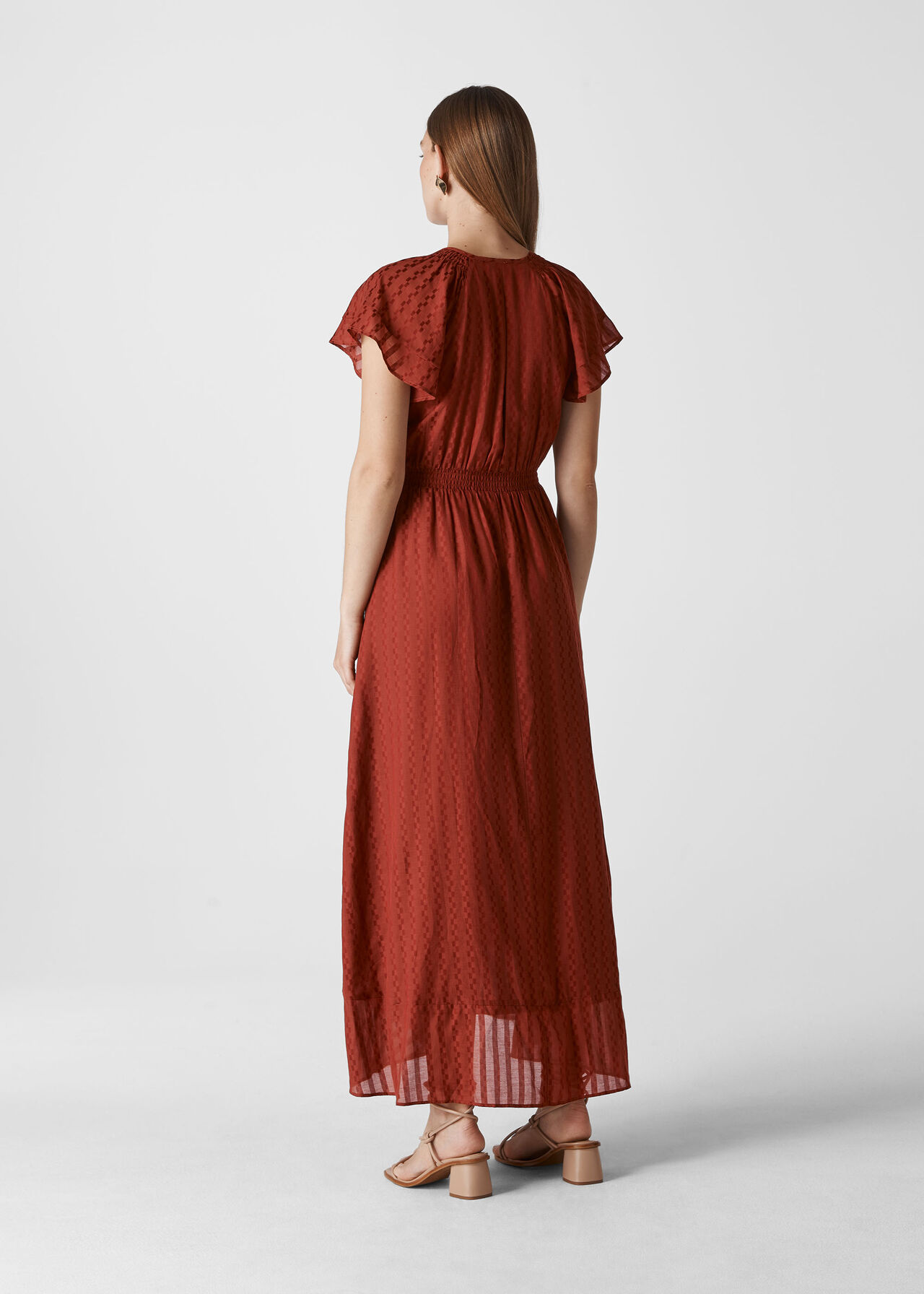 Nolita Wrap Maxi Dress Rust