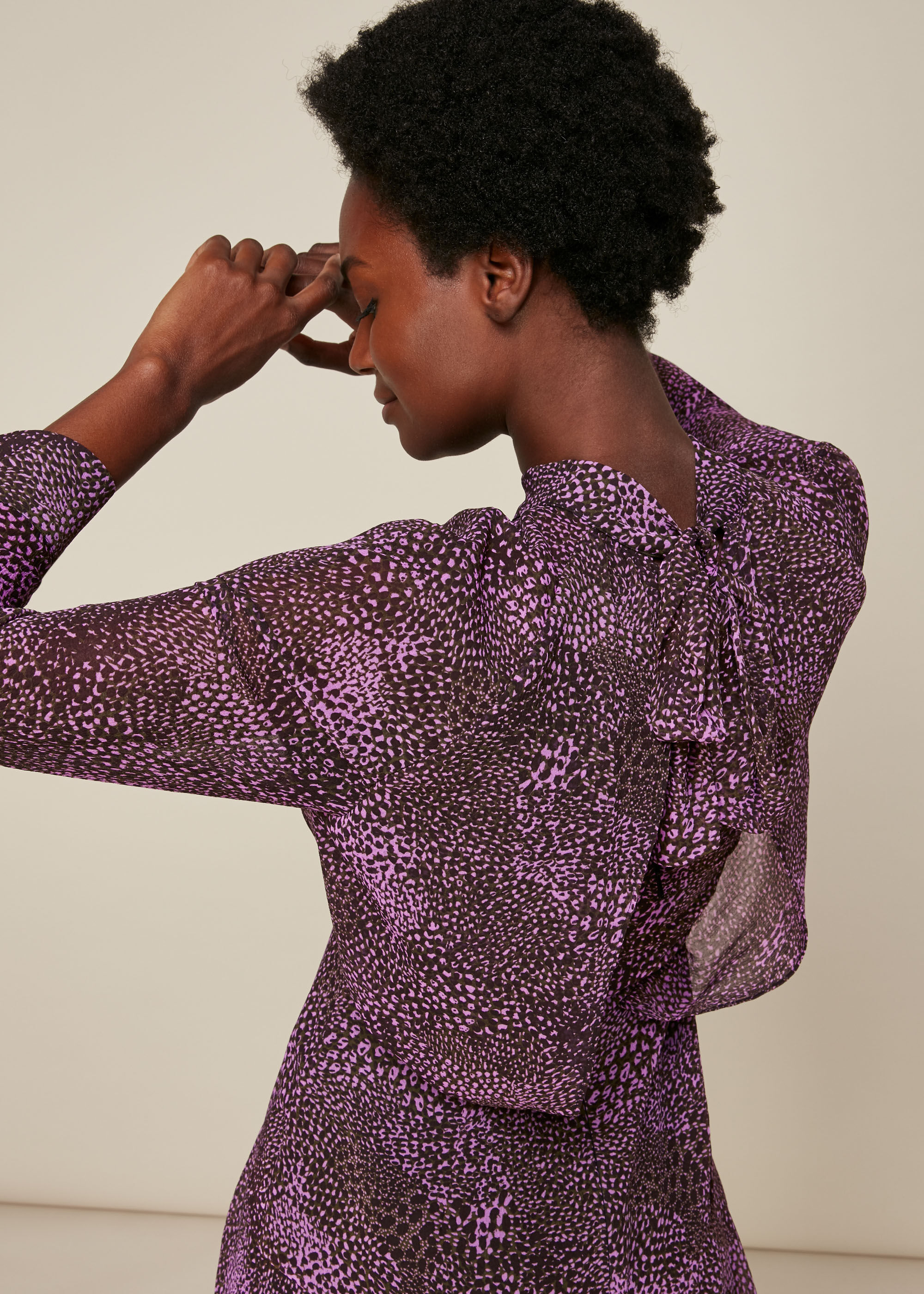 Pink Multi Snake Print Carlotta Dress WHISTLES