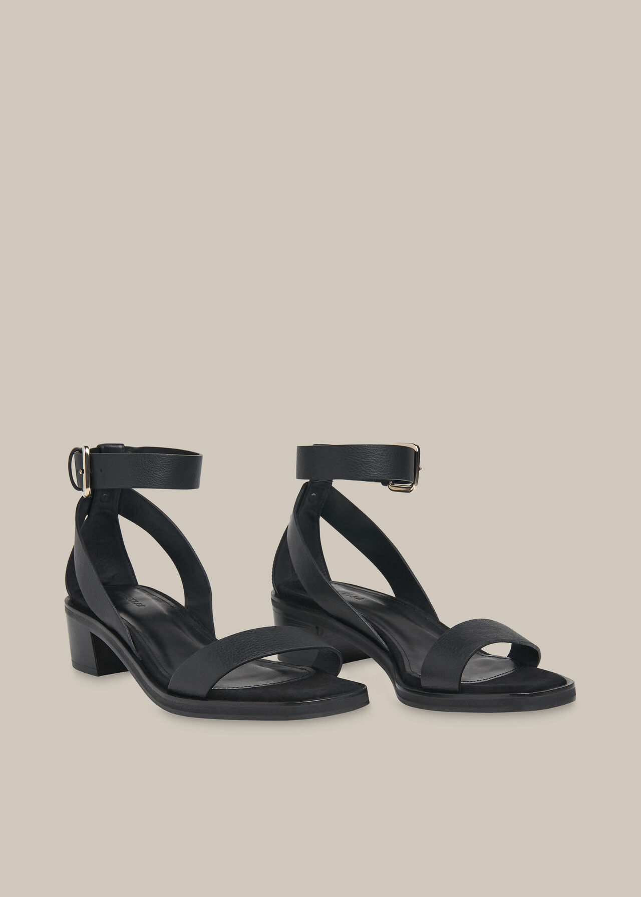 Campbell Mid Block Sandal Black