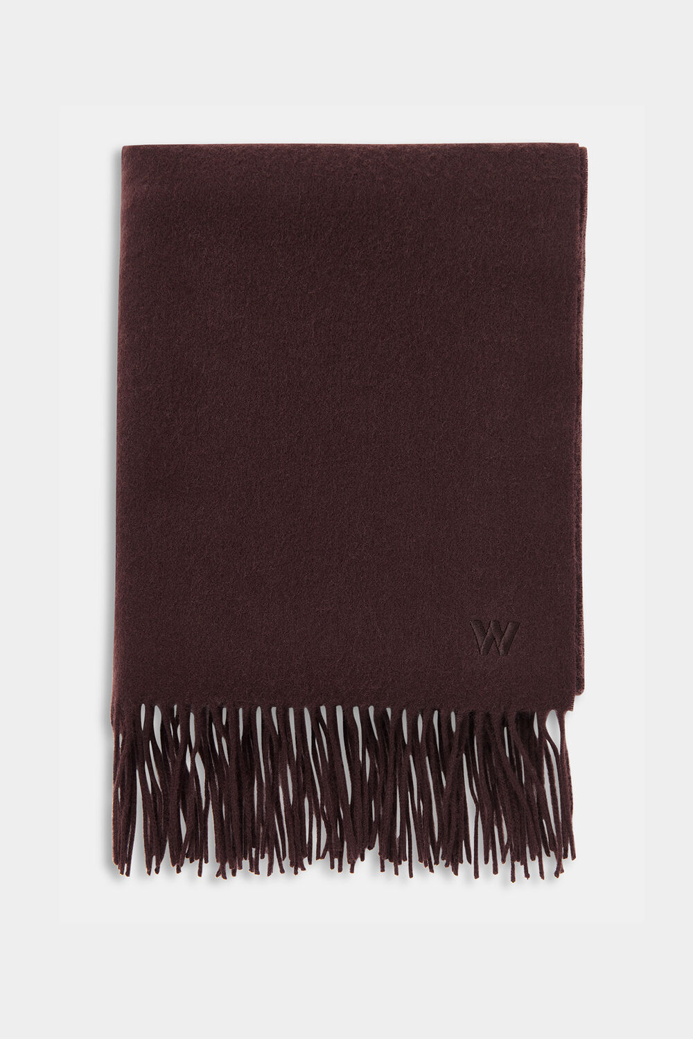 Chocolate Fringed Blanket Scarf