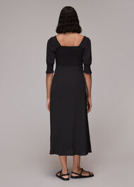Luna Shirred Bodice Midi Dress