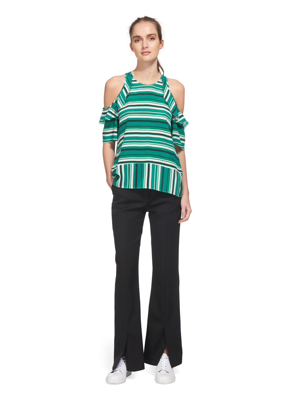 Resort Madison Stripe Silk Top