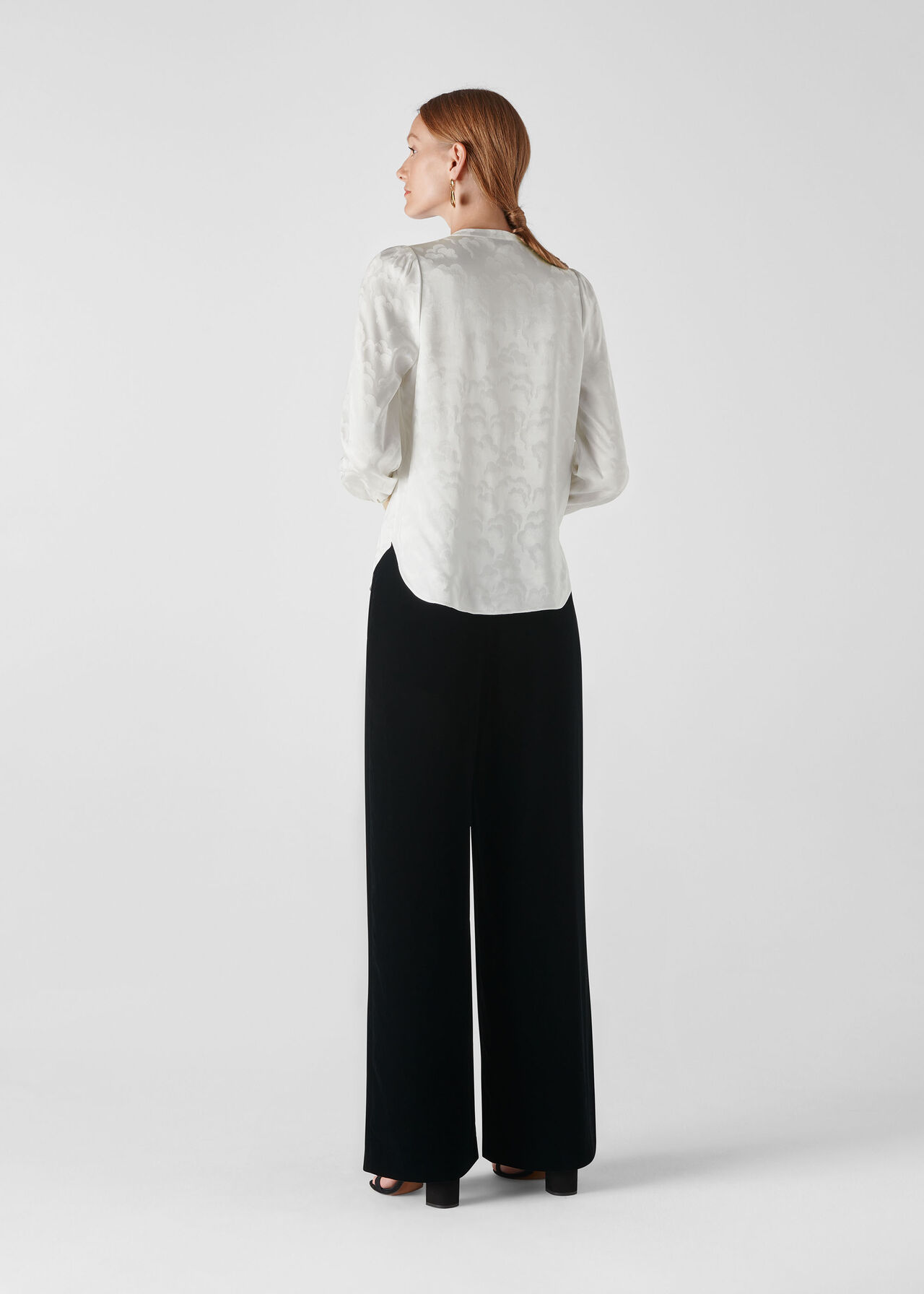 Ivory/Multi Cloud Jacquard Blouse | WHISTLES