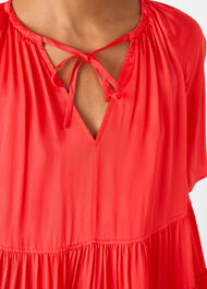 Satin Trapeze Mini Dress