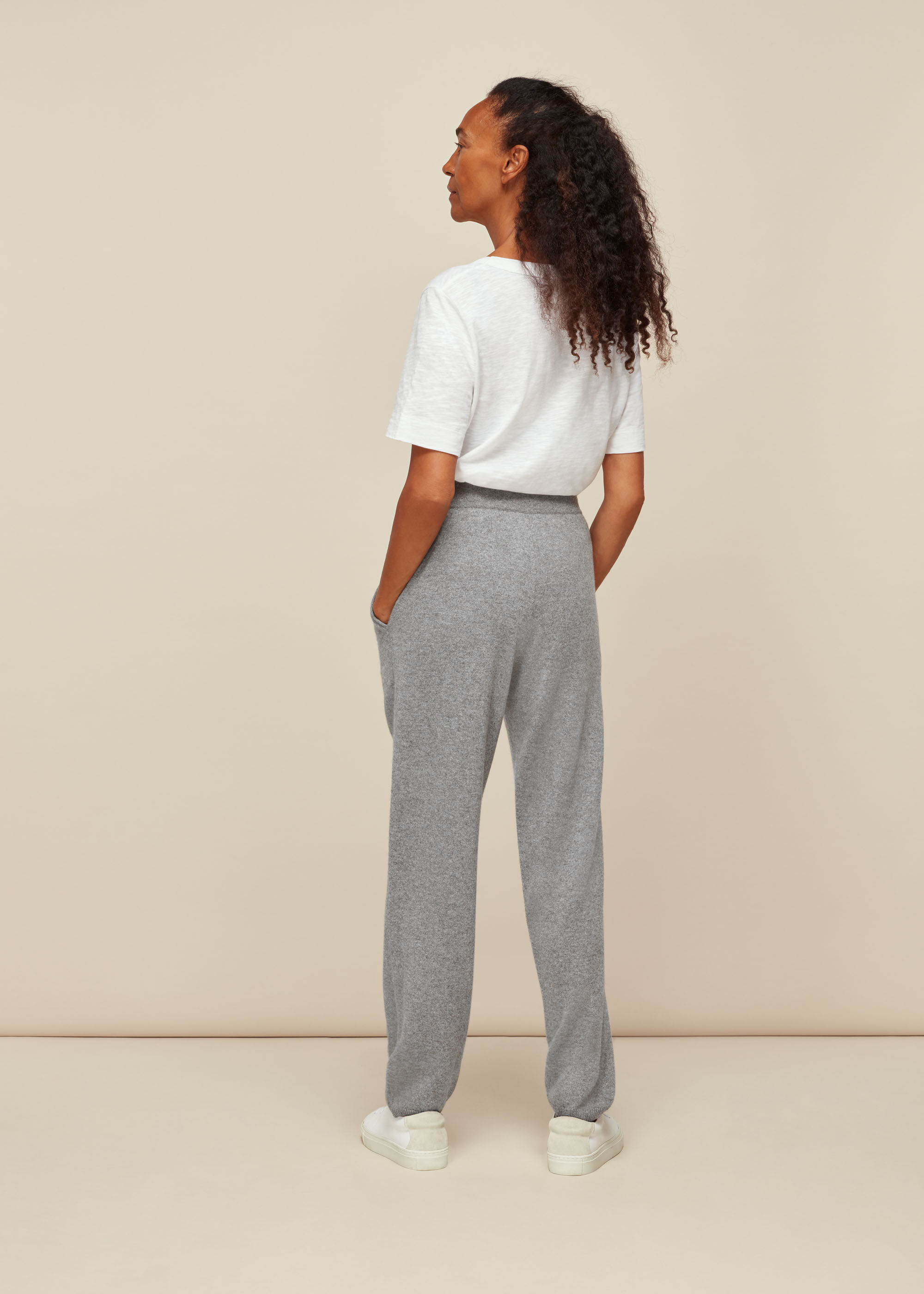 Grey cashmere hot sale joggers
